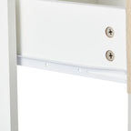 Modern White Rattan End Table