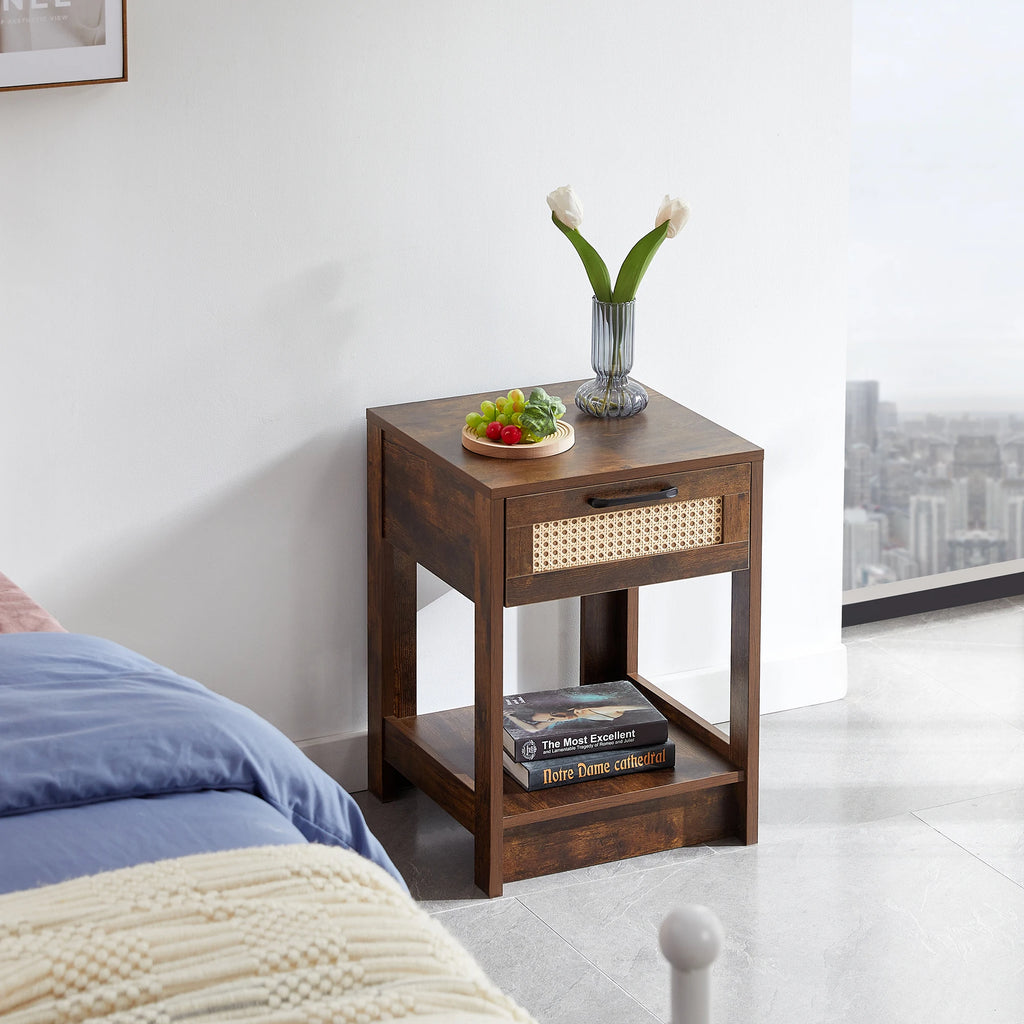 Modern Rattan End Table