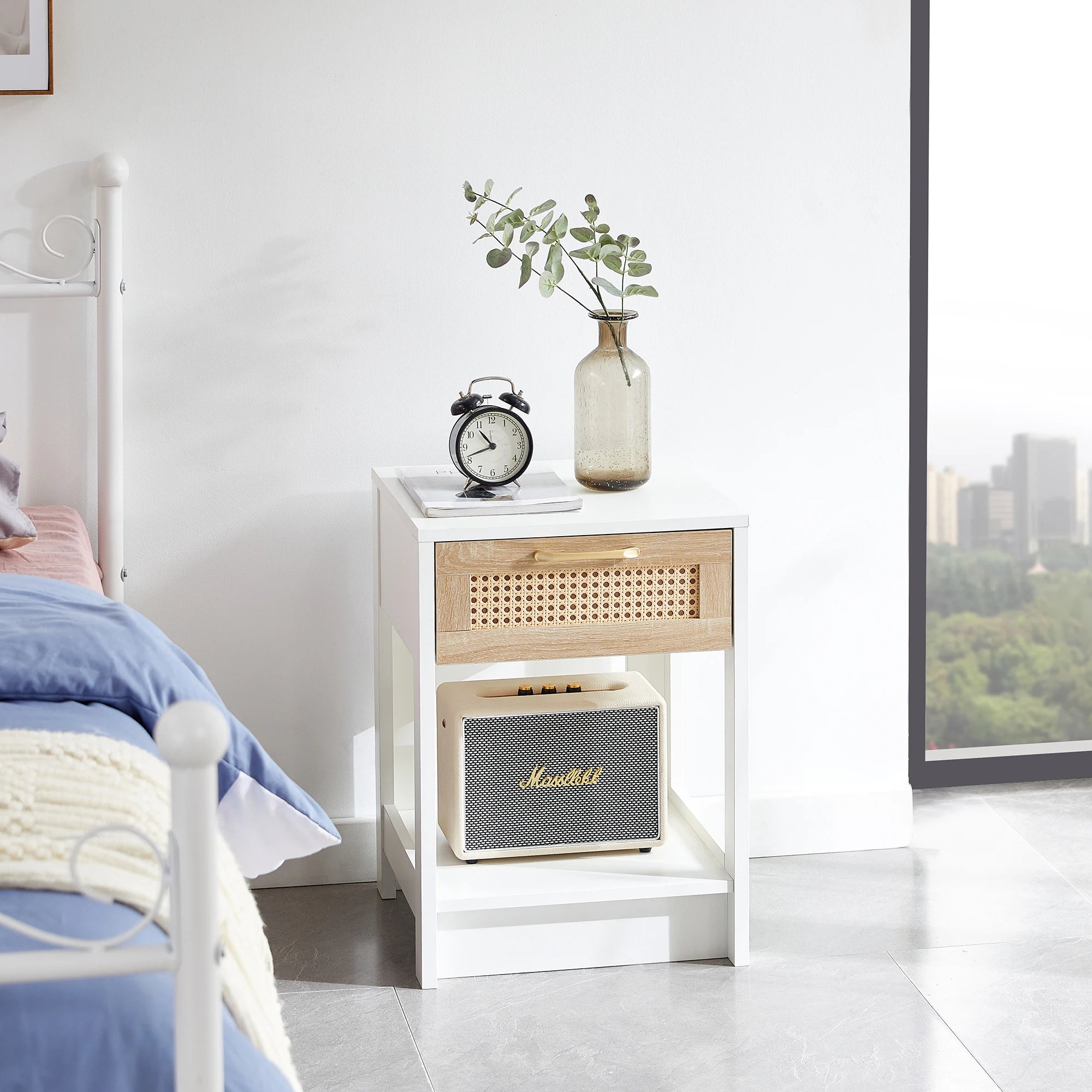 Modern Rattan End Table