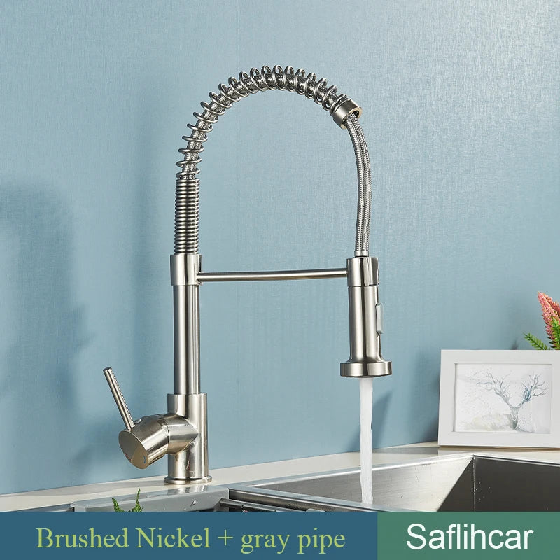 Brushed Gold Kitchen Sink Faucet