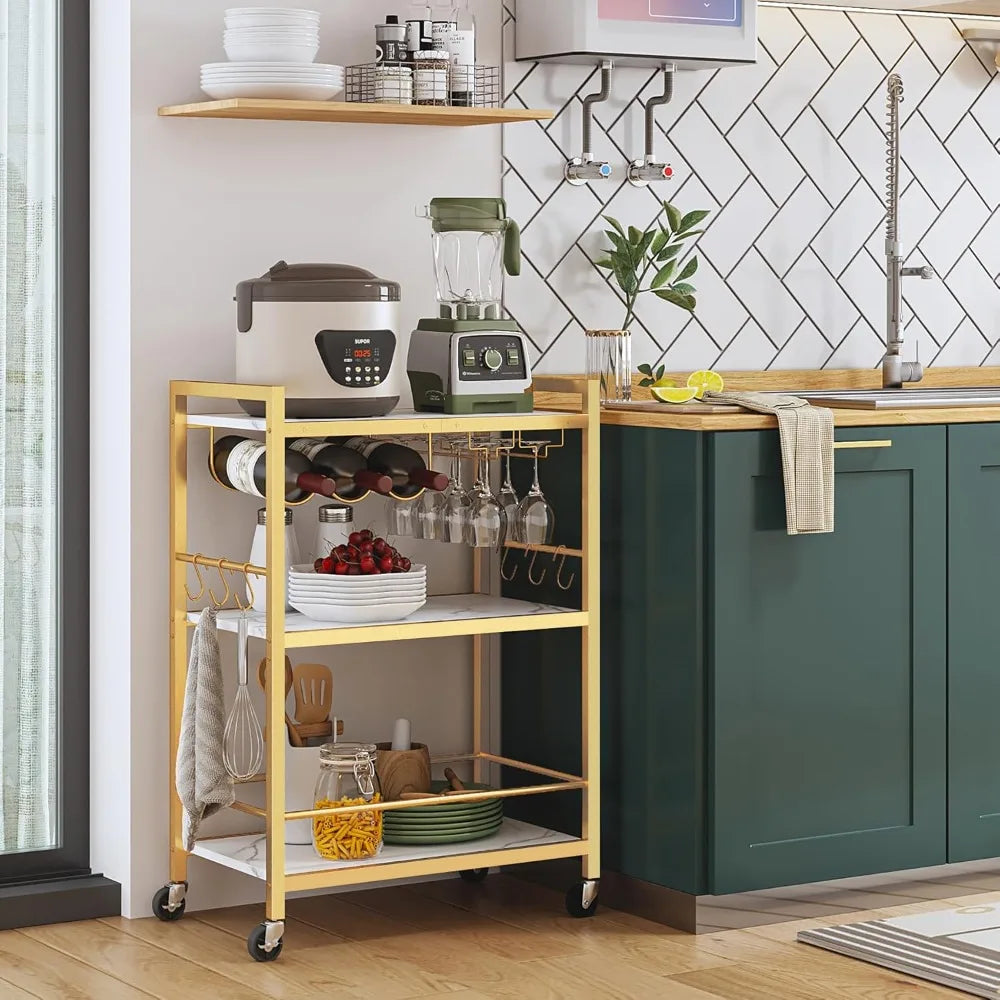 Gold Modern Home Bar Cart