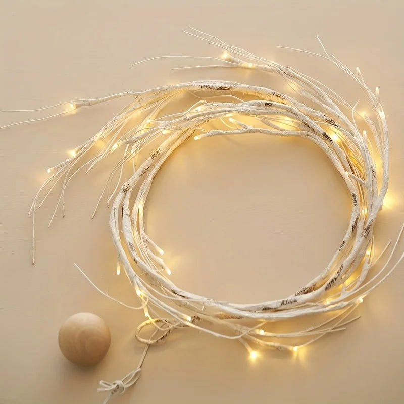 Lighting Birch Flower Wreath Tree Light