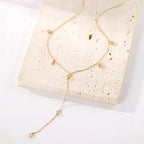 Y Chain Necklace 925 Sterling Silver Gold Plated