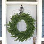 Artificial Norfolk Pine Christmas Wreath Green Garland