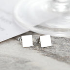 Stainless Steel Geometric Square Earrings