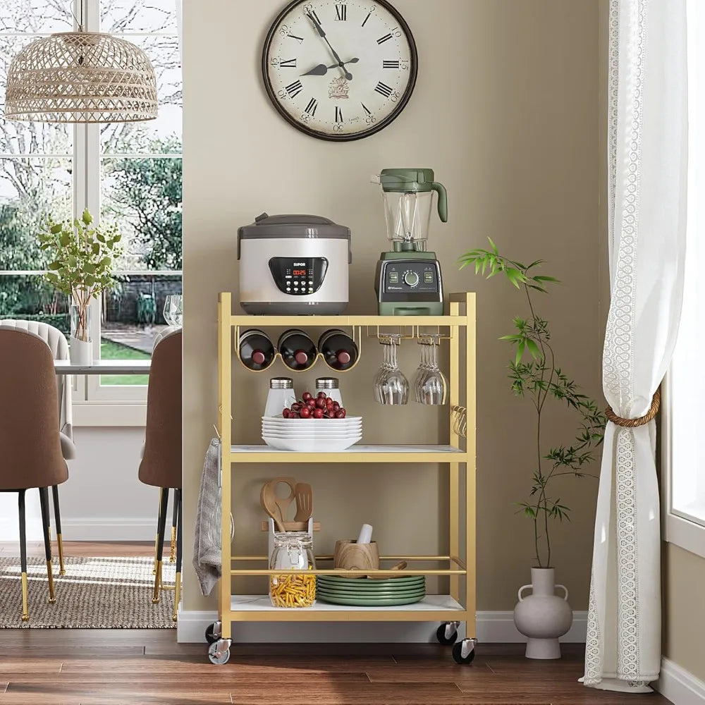 Gold Modern Home Bar Cart