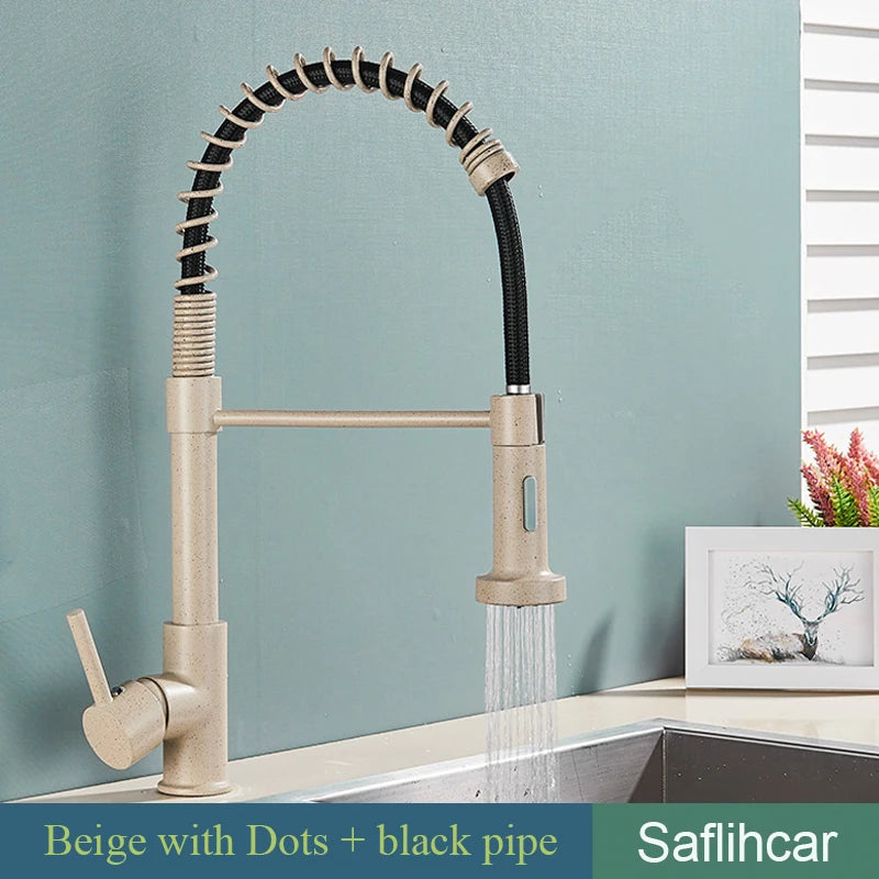 Brushed Gold Kitchen Sink Faucet