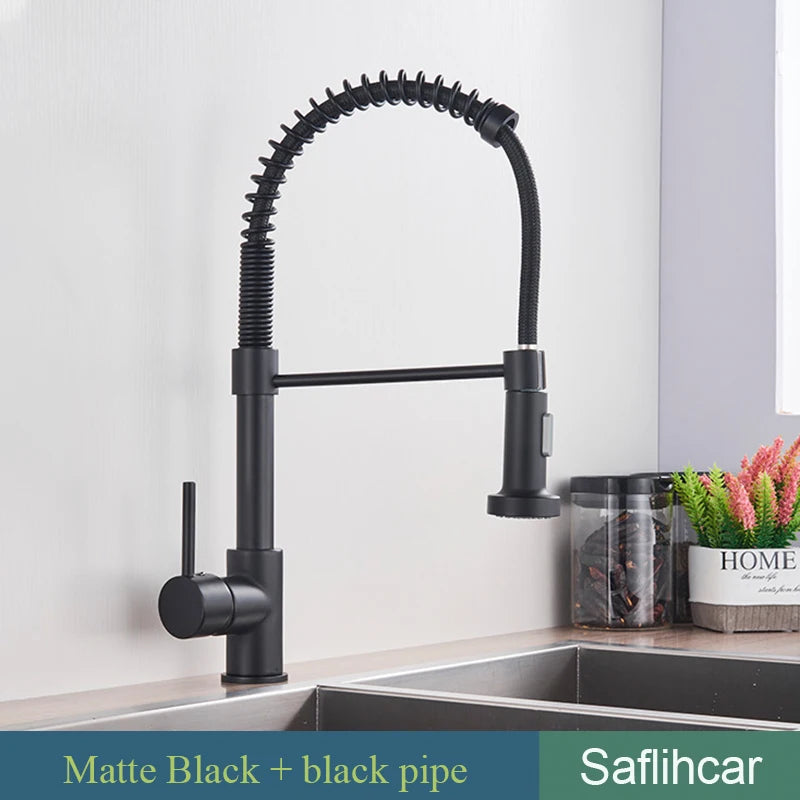 Brushed Gold Kitchen Sink Faucet