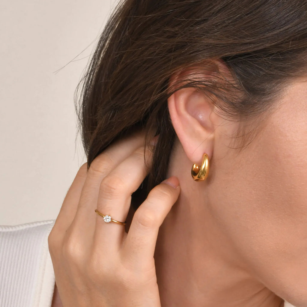 Minimalist Women Earrings Anti Allergy Stainless Steel