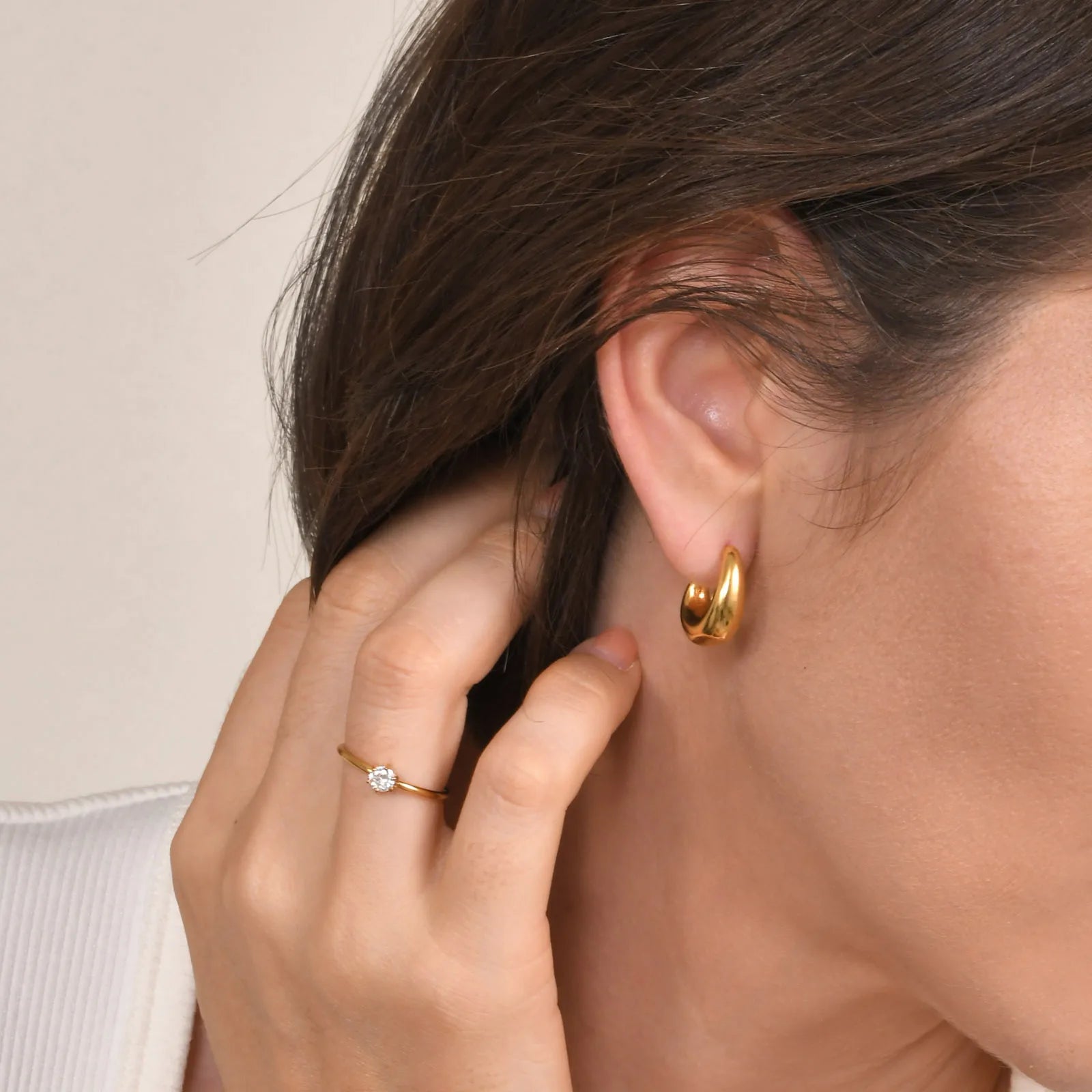 Minimalist Women Earrings Anti Allergy Stainless Steel