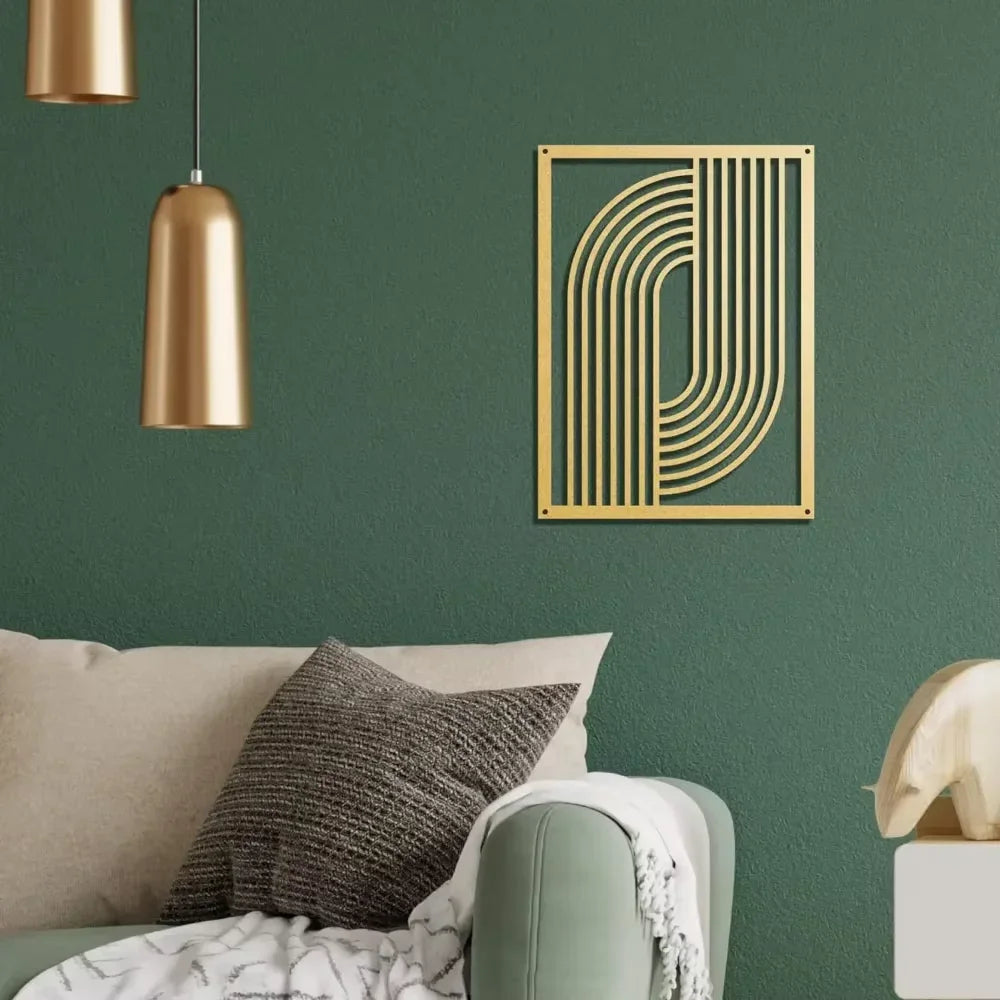 Metal Mid Century Wall Art Decor