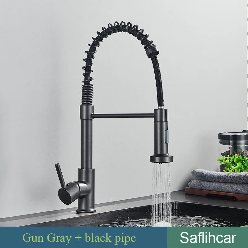 Brushed Gold Kitchen Sink Faucet