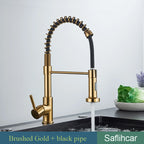 Brushed Gold Kitchen Sink Faucet