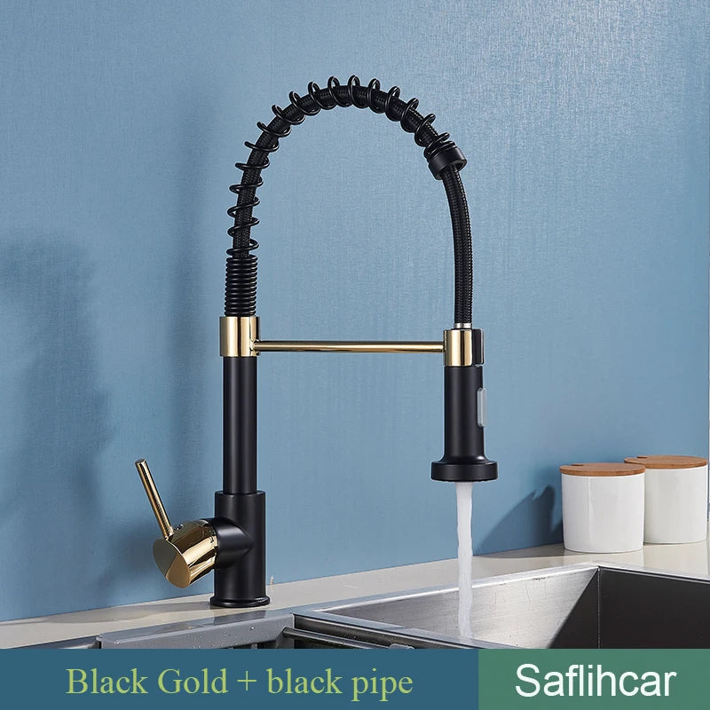 Brushed Gold Kitchen Sink Faucet