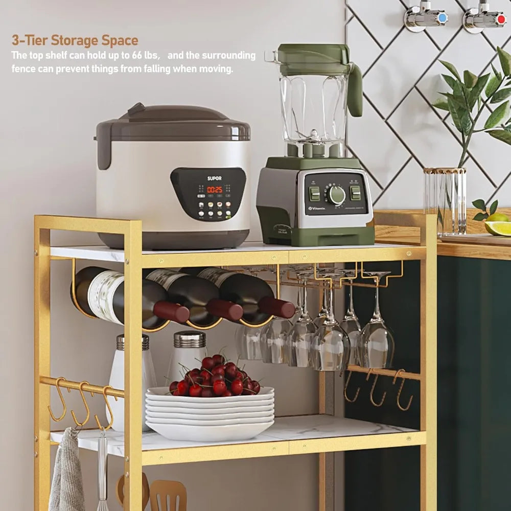 Gold Modern Home Bar Cart