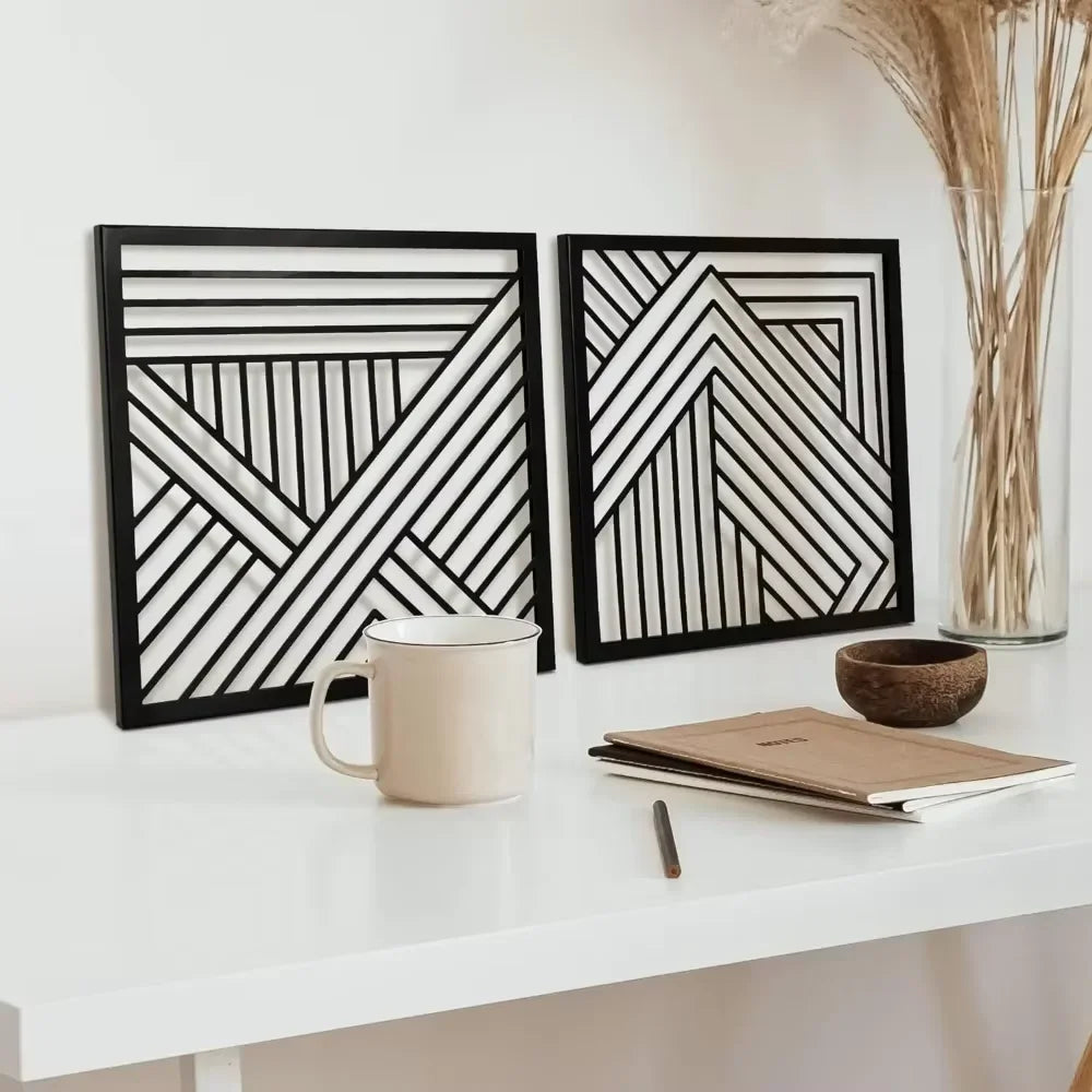 Metal Mid Century Wall Art Decor