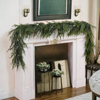 Artificial Norfolk Pine Christmas Wreath Green Garland