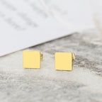 Stainless Steel Geometric Square Earrings
