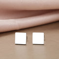 Stainless Steel Geometric Square Earrings